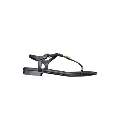CHANEL SHEEPSKIN LEATHER WOMEN’S SANDALS BLACK